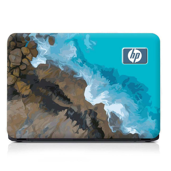 Full Panel Laptop Skin - Blue Sea Hp Logo