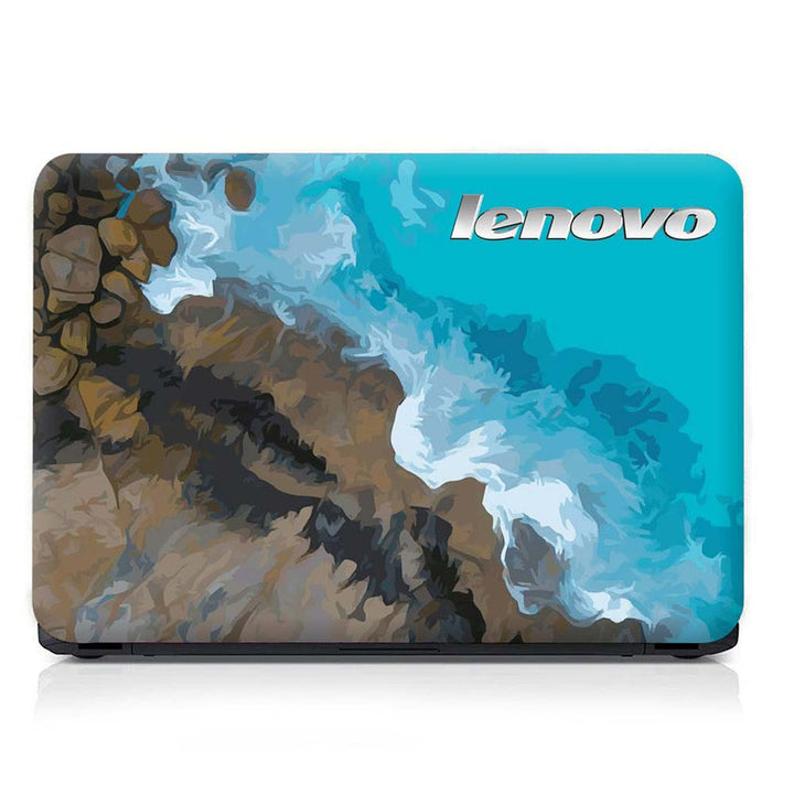 Full Panel Laptop Skin - Blue Sea Lenovo Logo