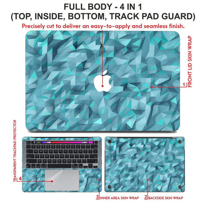 Laptop Skin for Apple MacBook - Blue Shade Sparkle - SkinsLegend