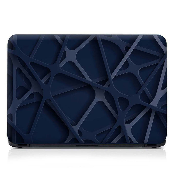 Full Panel Laptop Skin - Blue Shaded Bars Design