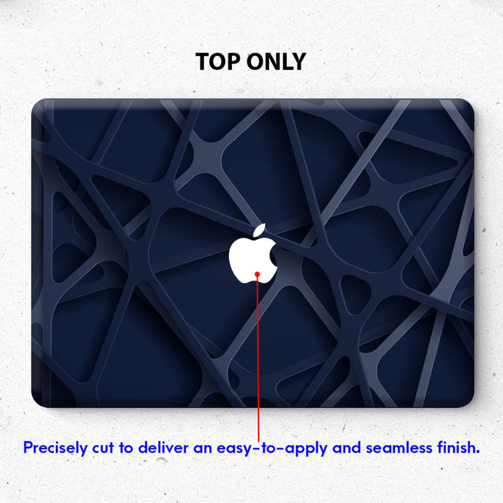 Laptop Skin for Apple MacBook - Blue Shaded Bars Design - SkinsLegend