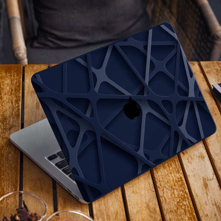 Laptop Skin for Apple MacBook - Blue Shaded Bars Design - SkinsLegend