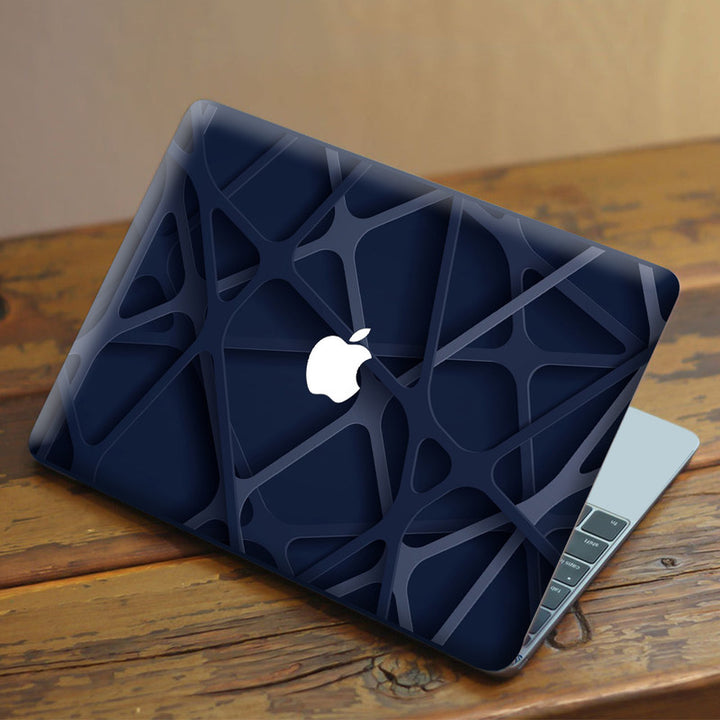 Laptop Skin for Apple MacBook - Blue Shaded Bars Design - SkinsLegend