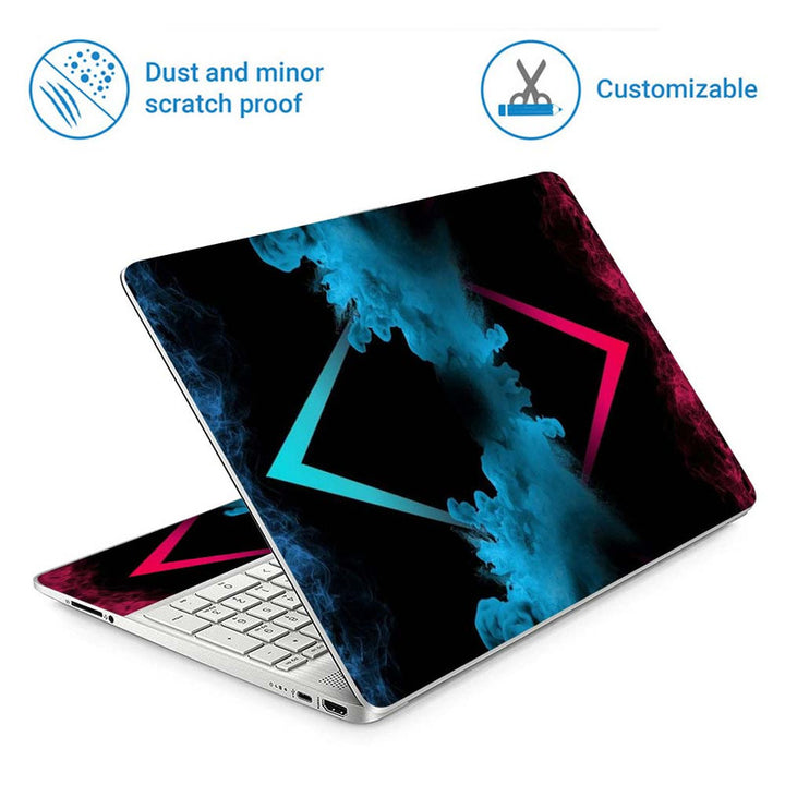 Full Panel Laptop Skin - Blue Smoke Arrow