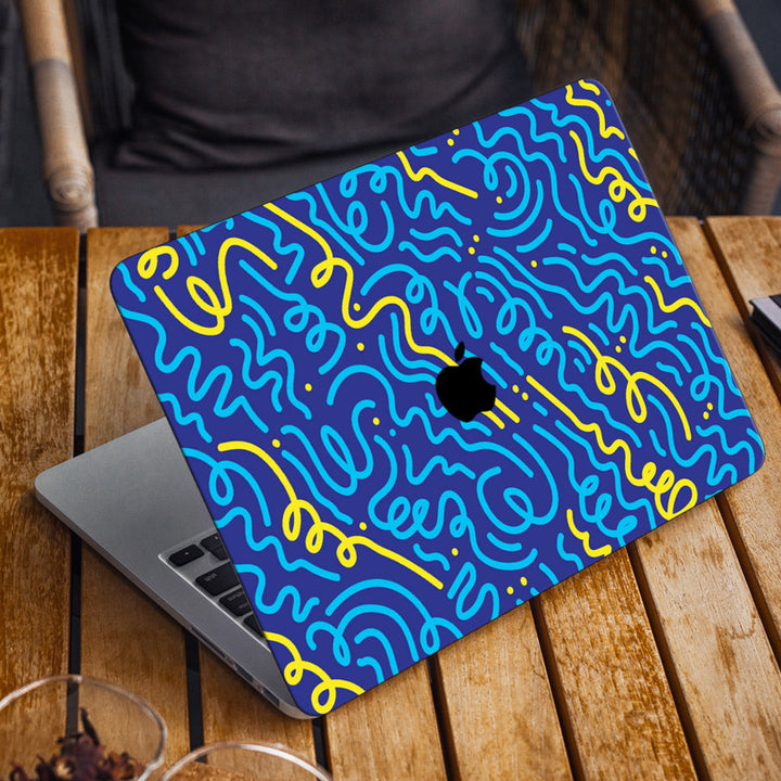 Laptop Skin for Apple MacBook - Blue Spiral - SkinsLegend