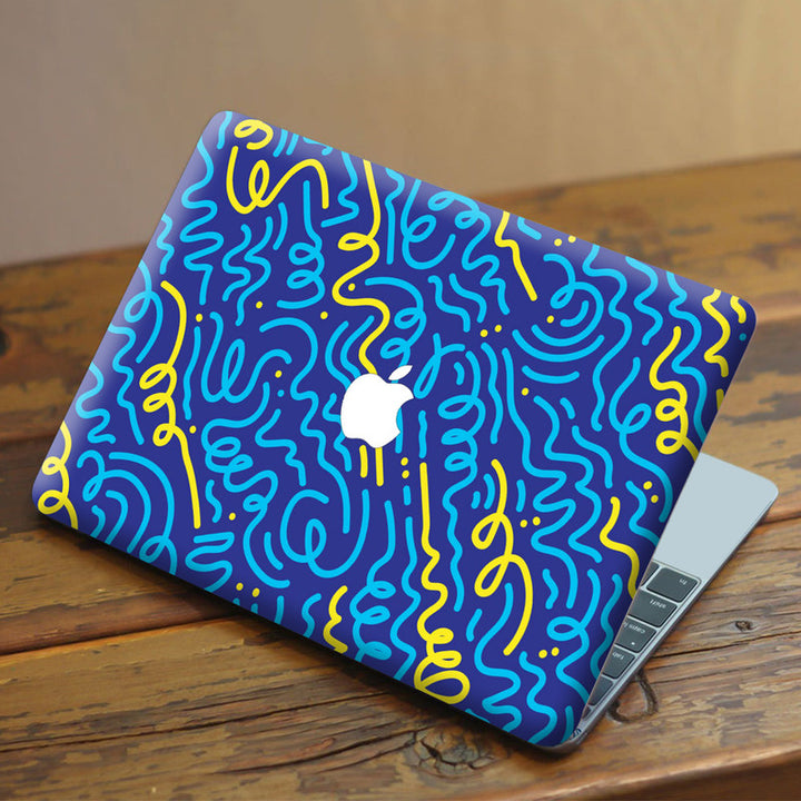 Laptop Skin for Apple MacBook - Blue Spiral - SkinsLegend