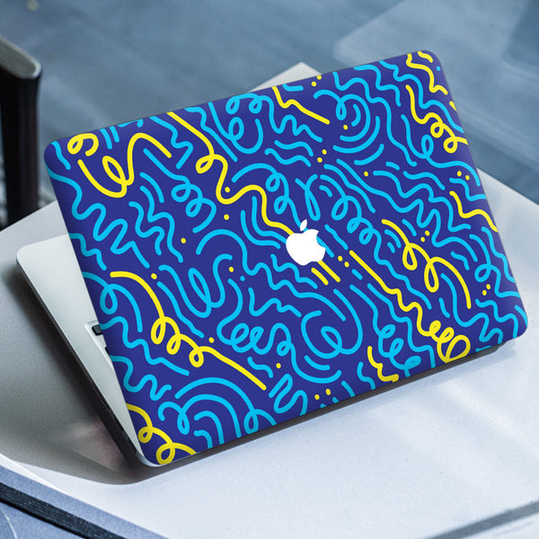 Laptop Skin for Apple MacBook - Blue Spiral - SkinsLegend