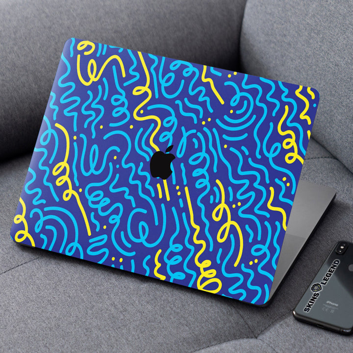 Laptop Skin for Apple MacBook - Blue Spiral - SkinsLegend