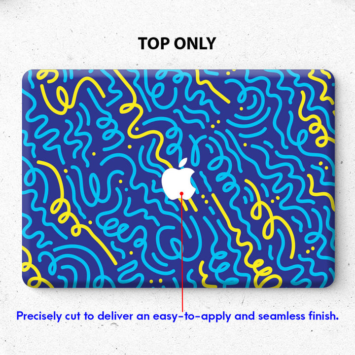 Laptop Skin for Apple MacBook - Blue Spiral - SkinsLegend