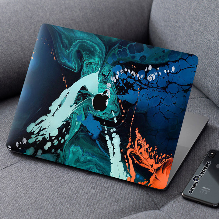 Laptop Skin for Apple MacBook - Blue Stone Art Abstract - SkinsLegend