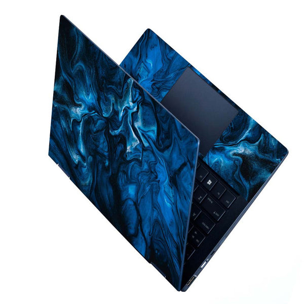 Full Panel Laptop Skin - Blue Watercoloe Art