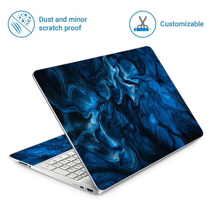 Full Panel Laptop Skin - Blue Watercoloe Art