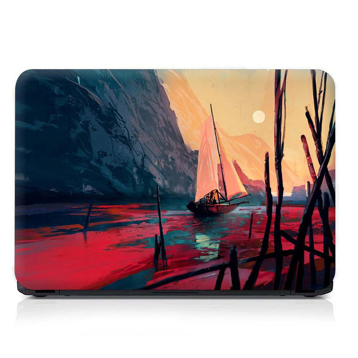 Full Panel Laptop Skin - Boat Red Water