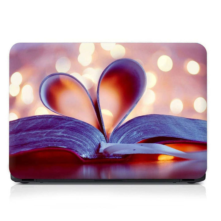 Full Panel Laptop Skin - Book Heart