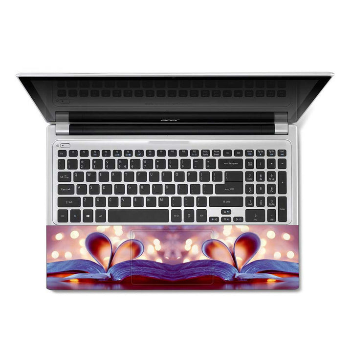 Full Panel Laptop Skin - Book Heart