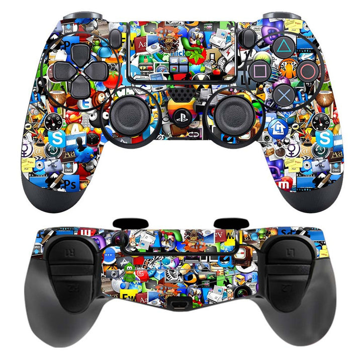 Skin Wrap Vinyl Sticker for DualShock 4 Wireless Controller- Br Sticker Bomb