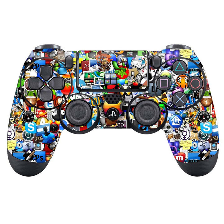 Skin Wrap Vinyl Sticker for DualShock 4 Wireless Controller- Br Sticker Bomb