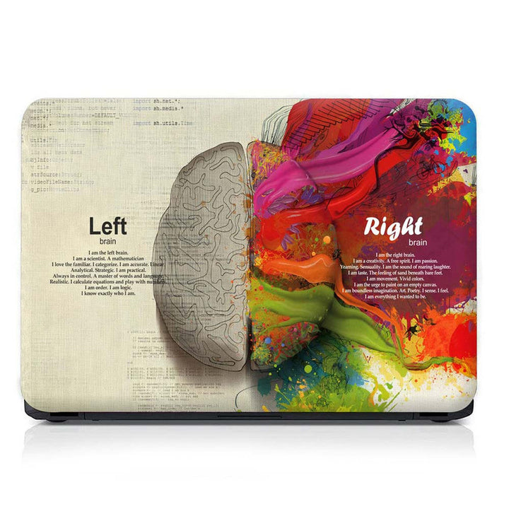 Full Panel Laptop Skin - Brain Decal Left Right