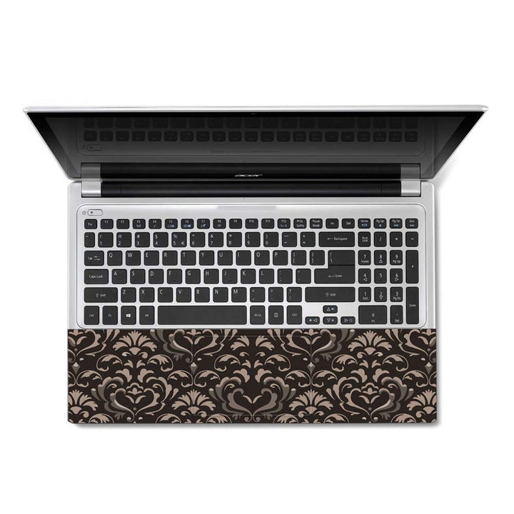 Full Panel Laptop Skin - Brown Shaded Floral