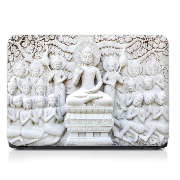 Full Panel Laptop Skin - Buddha White 3D