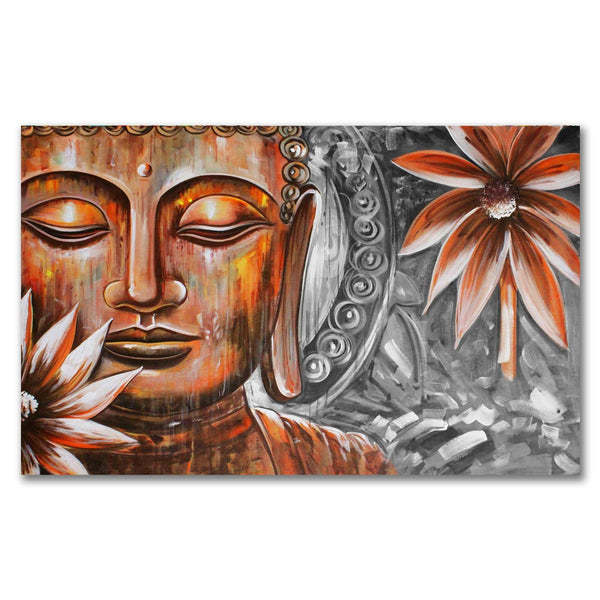 FineArts Rolled Canvas Painting - Buddha Art Landscape