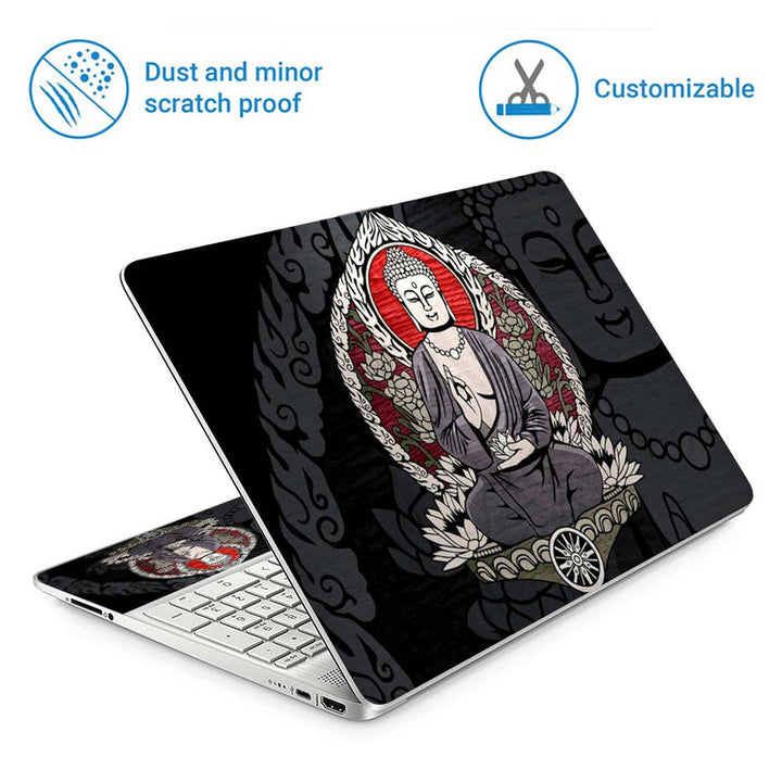 Full Panel Laptop Skin - Buddhism Double Effect