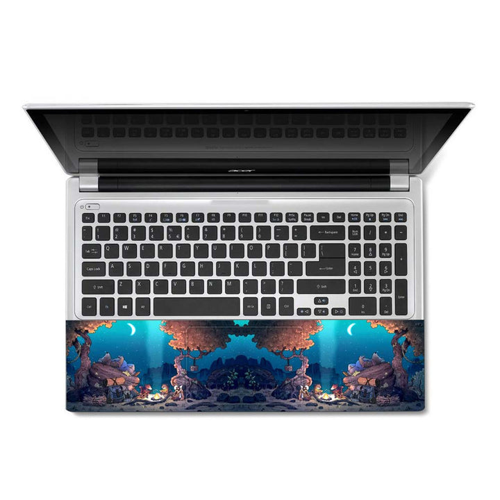 Full Panel Laptop Skin - Caccoon Night Camping Bonfire