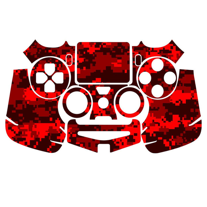 Skin Wrap Vinyl Sticker for DualShock 4 Wireless Controller- Camo Red