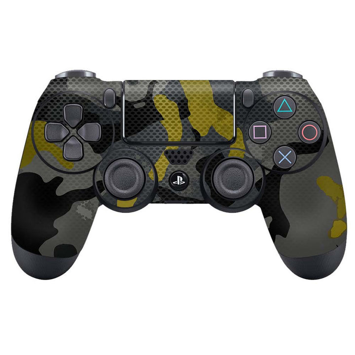 Skin Wrap Vinyl Sticker for DualShock 4 Wireless Controller- Camouflage Black Pattern