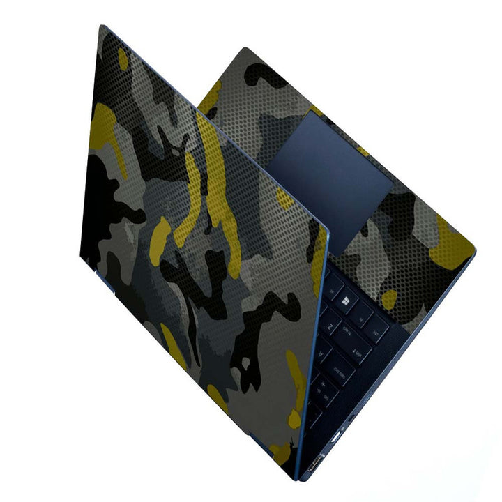 Full Panel Laptop Skin - Camouflage Black Pattern