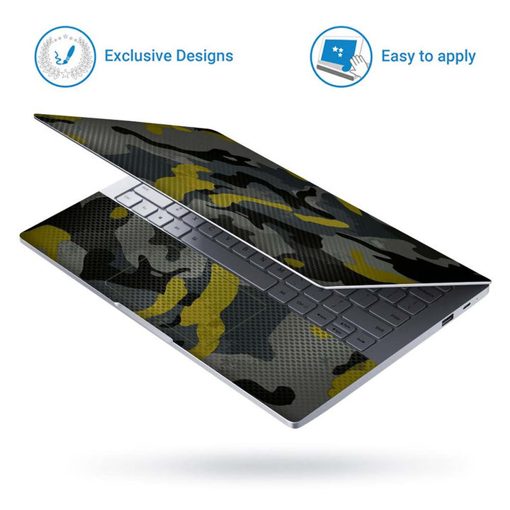 Full Panel Laptop Skin - Camouflage Black Pattern