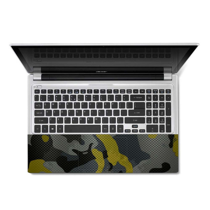 Full Panel Laptop Skin - Camouflage Black Pattern