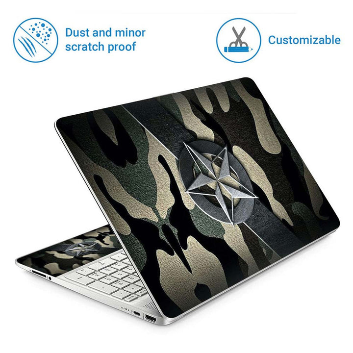 Full Panel Laptop Skin - Camouflage Star