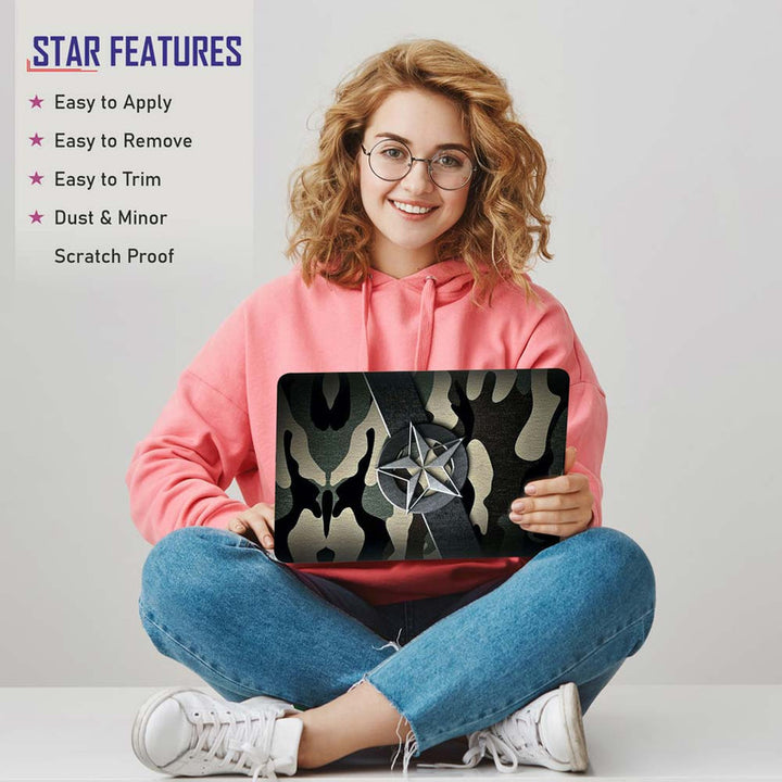 Full Panel Laptop Skin - Camouflage Star