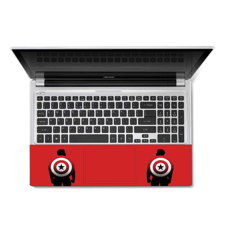 Full Panel Laptop Skin - Captain Shield Red