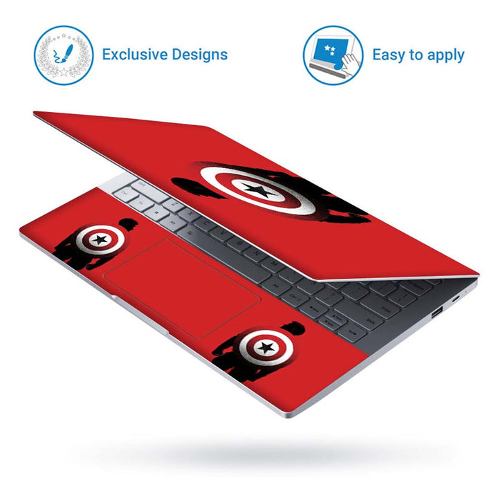 Full Panel Laptop Skin - Captain Shield Red