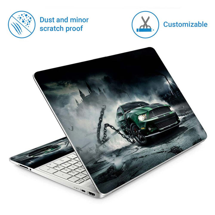 Full Panel Laptop Skin - Car Chain