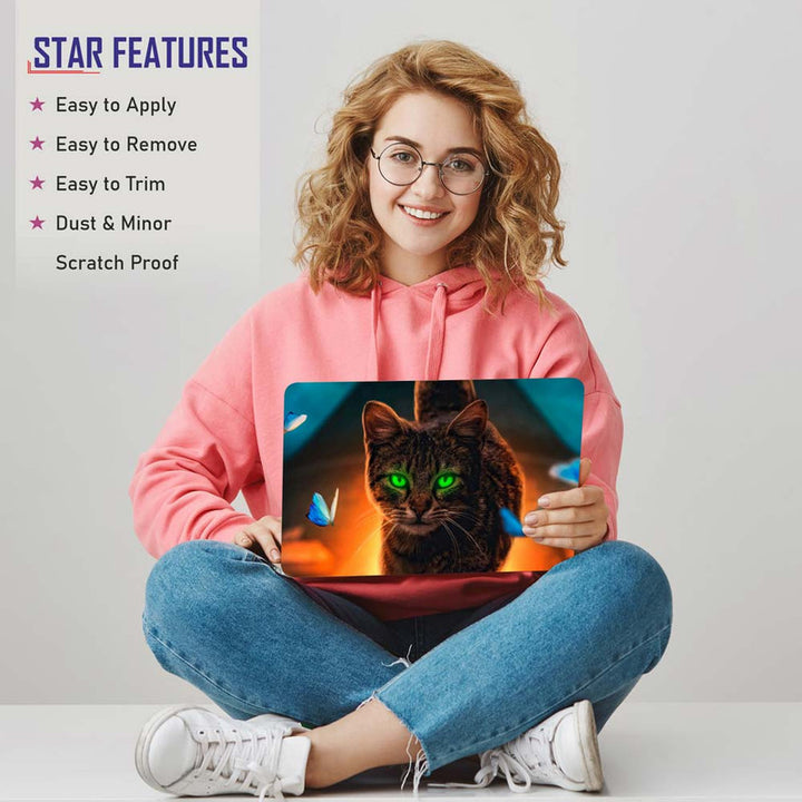 Full Panel Laptop Skin - Cat Digital Art