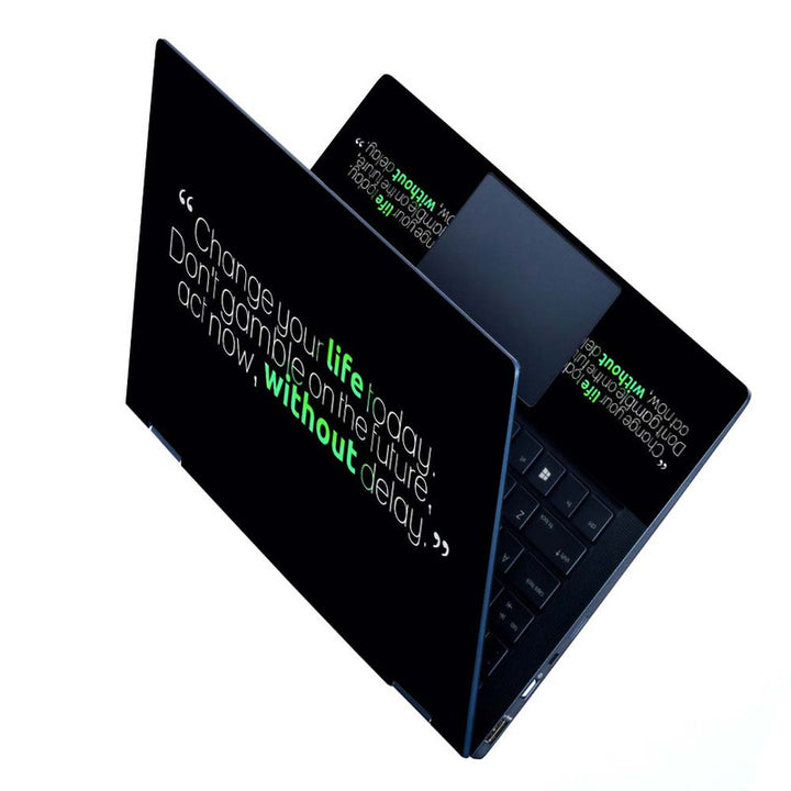 Full Panel Laptop Skin - Change Your Life