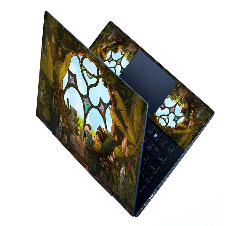 Full Panel Laptop Skin - Chillhop Raccoon