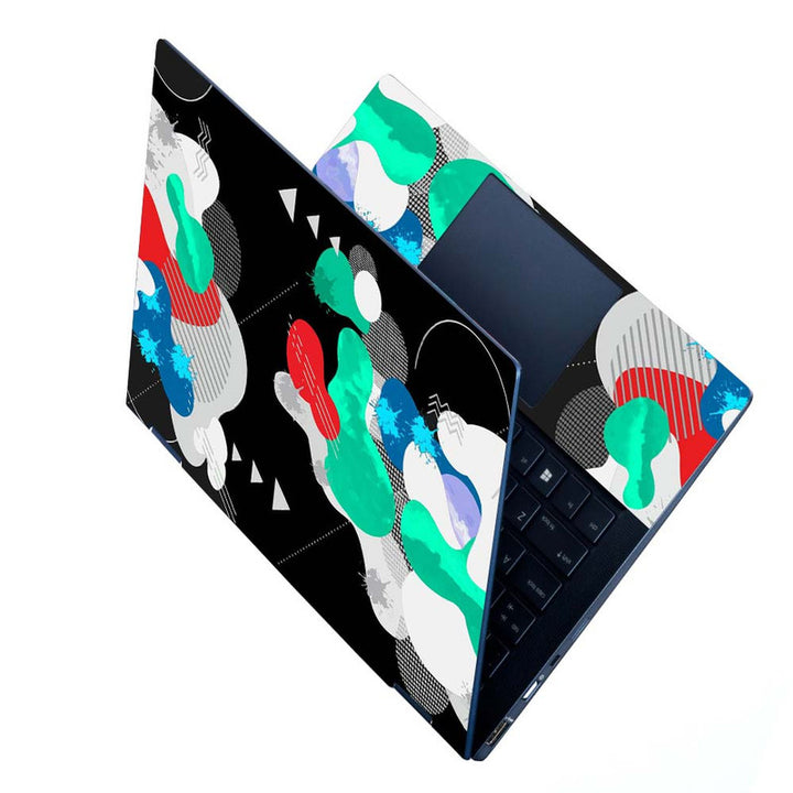 Full Panel Laptop Skin - Cloud Abstract on Black