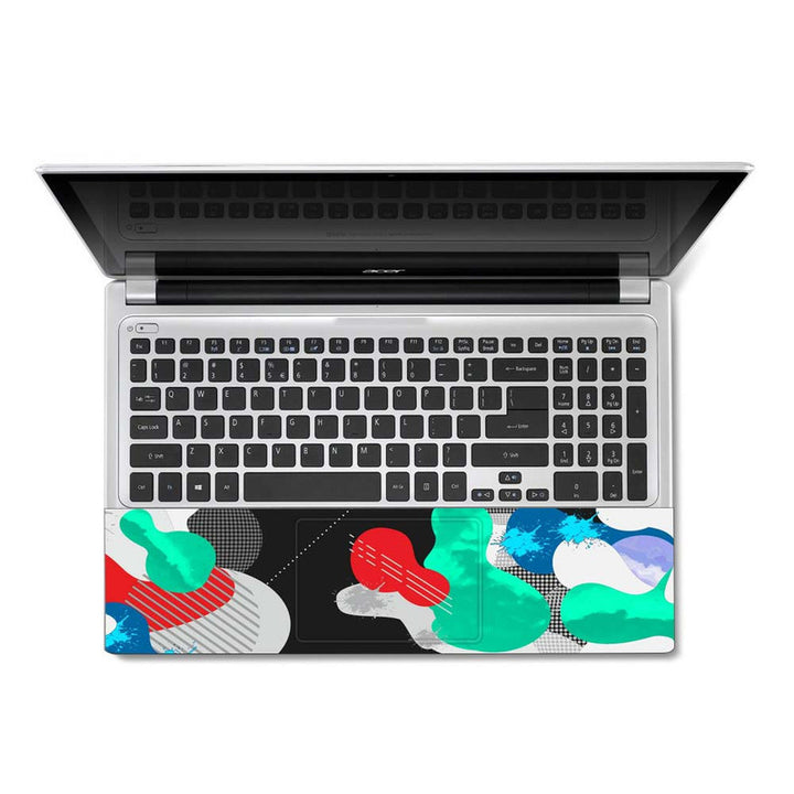 Full Panel Laptop Skin - Cloud Abstract on Black