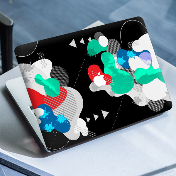 Laptop Skin for Apple MacBook - Cloud Abstract on Black - SkinsLegend