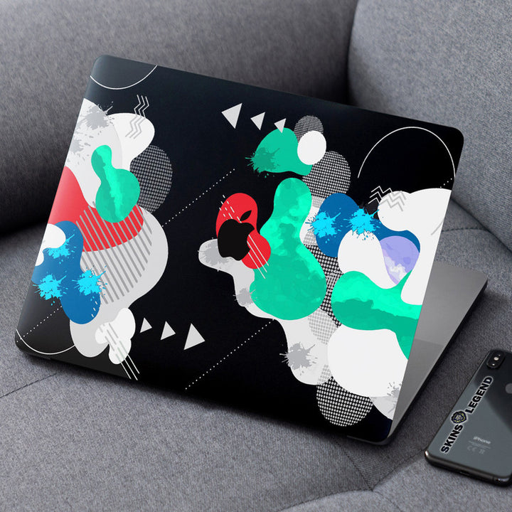 Laptop Skin for Apple MacBook - Cloud Abstract on Black - SkinsLegend