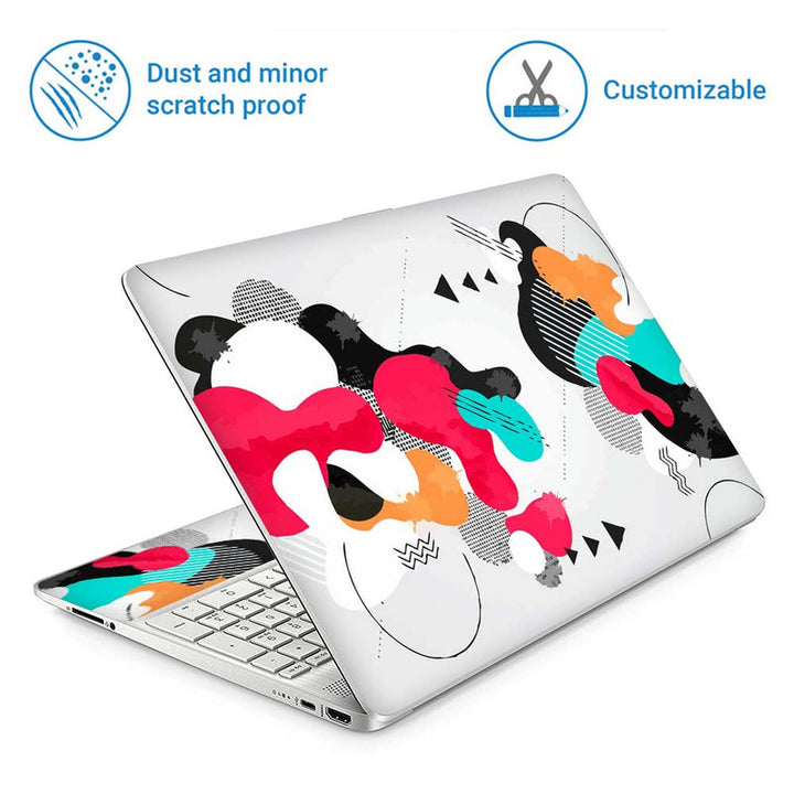 Full Panel Laptop Skin - Cloud Abstract on White