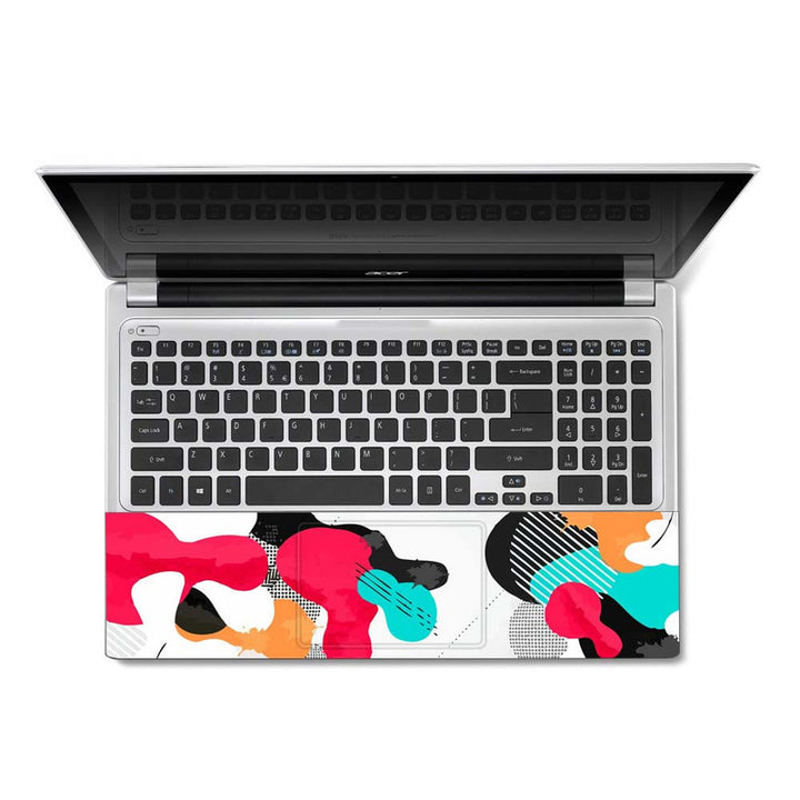 Full Panel Laptop Skin - Cloud Abstract on White