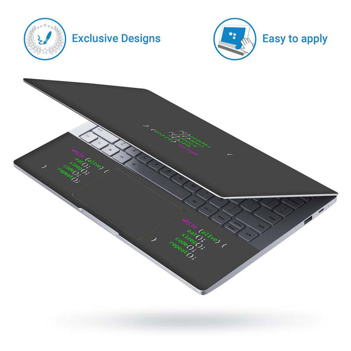 Full Panel Laptop Skin - Code Repeat