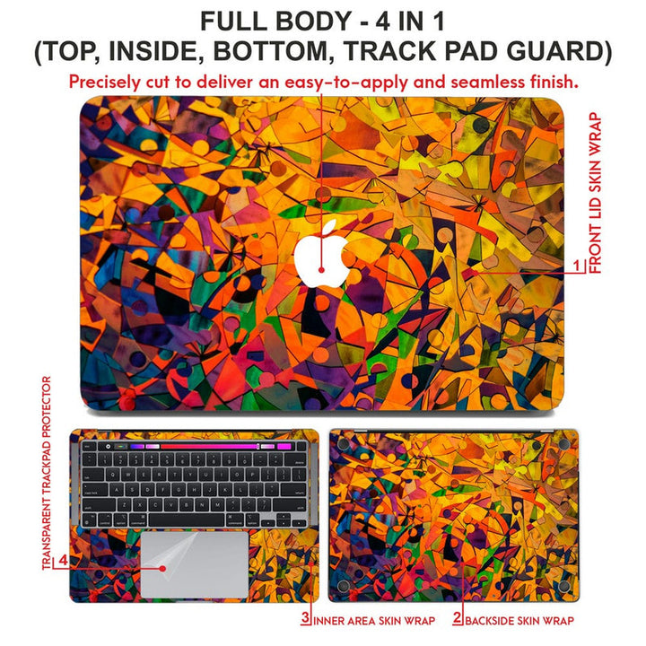 Laptop Skin for Apple MacBook - Colourfull Abstract - SkinsLegend