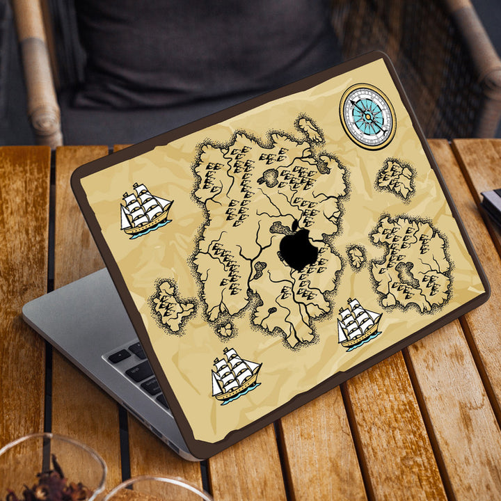 Laptop Skin for Apple MacBook - Compass Map Brown - SkinsLegend