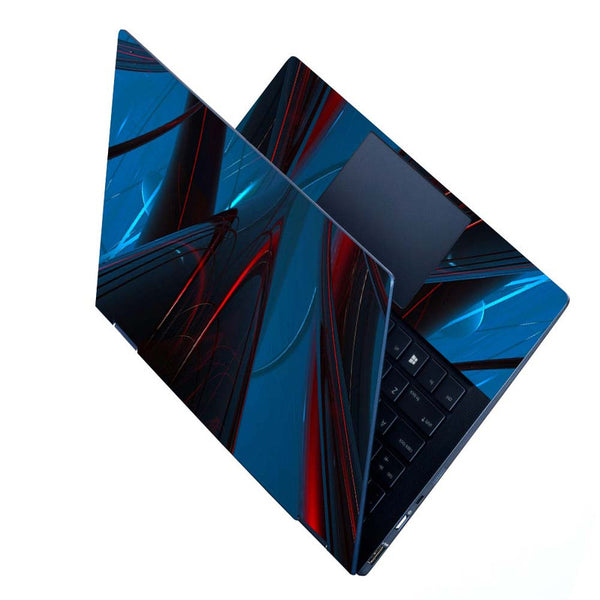 Full Panel Laptop Skin - Cool Blue Abstract